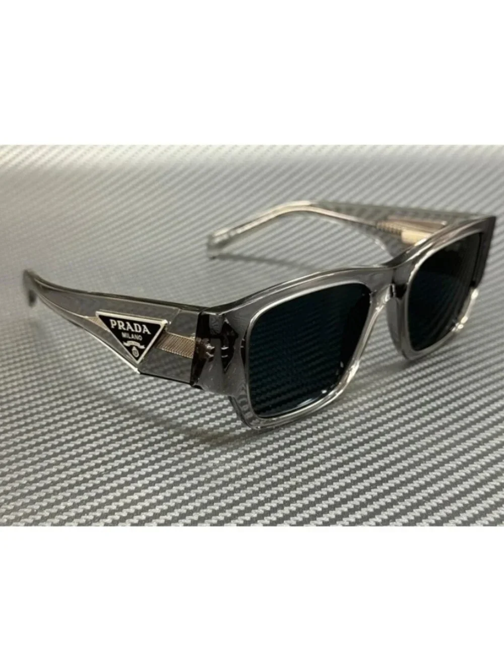 New PRADA Men Transparent Asphalt Sunglasses 54-20-140